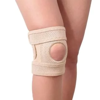 Бандажи для коленного сустава для спорта ООО «Крейт» F-514 Бандаж для коленного сустава (№7, бежевый)