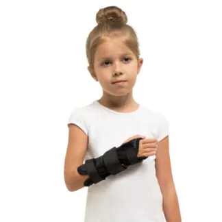 Бандажи для лучезапястного сустава детские ООО «Крейт» Е-204 Бандаж для лучезапястного сустава (№1, черный, правый)