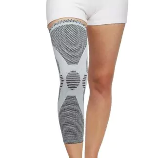 Бандажи для коленного сустава для спорта ООО «Крейт» У-843 Бандаж для коленного сустава  (№5, серый)