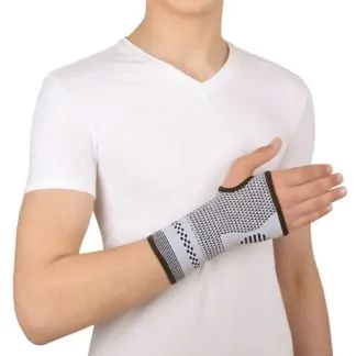Бандажи для лучезапястного сустава для спорта ООО «Крейт» У-805 Бандаж для лучезапястного сустава (№4, серый)