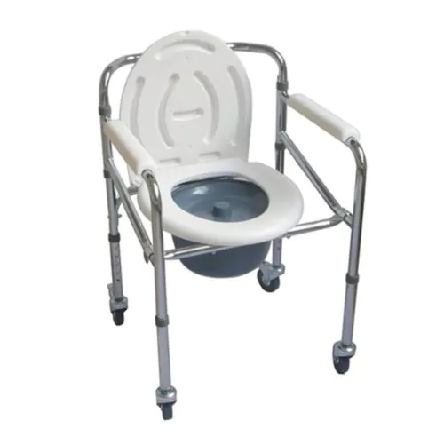 KJT705 Кресло-туалет с санитарным приспособлением на колесах, складное